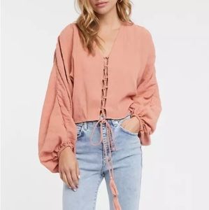 Balloon Sleeve Beach Top